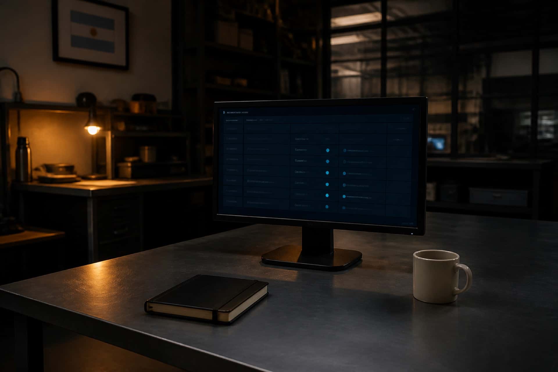 Puesto de trabajo con un sistema de operación en pantalla
